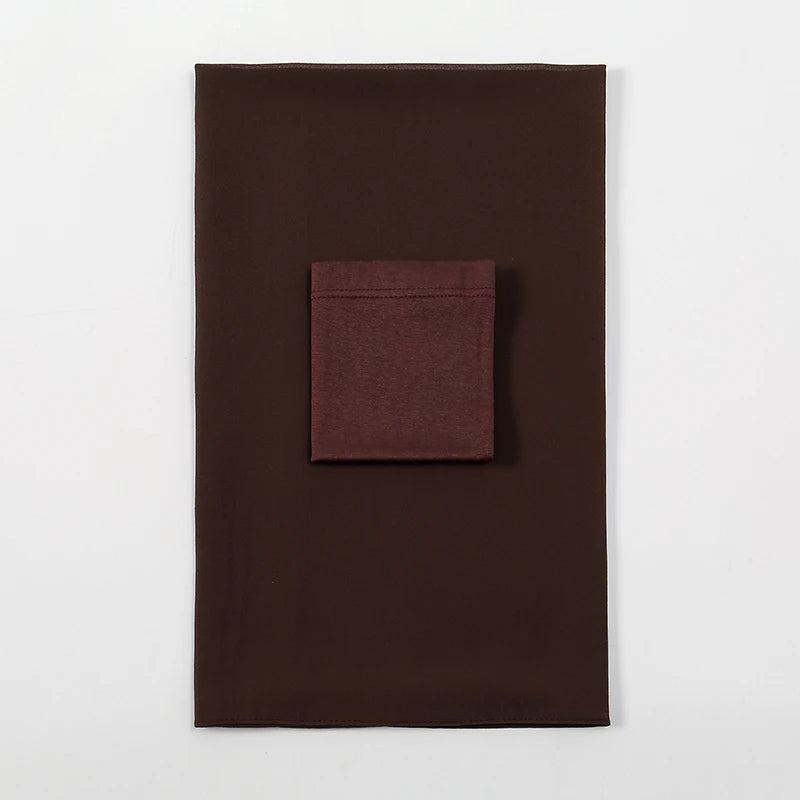 2-Piece Chiffon Hijab & Matching Undercap Set – Plain Shawl with Inner Cap for Women | 42 Colors