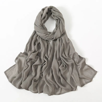 Soft Cotton Hijab for Women | Elegant Muslim Headscarf | 44 Colors | 190×85cm