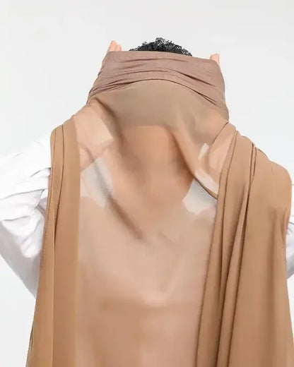Women's Pin-Free Instant Chiffon Hijab – 72×175cm, 8 Colors