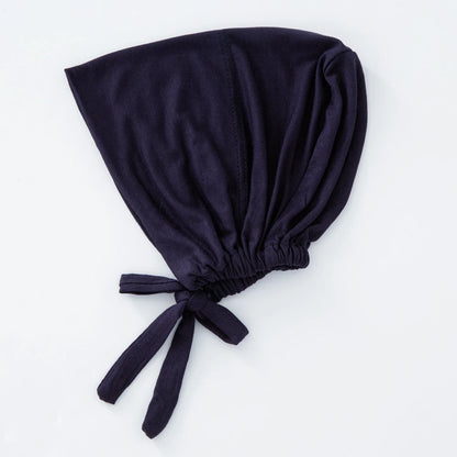Women's Cotton Jersey Hijab Undercap - Tie Back Inner Cap with 82 Color Options