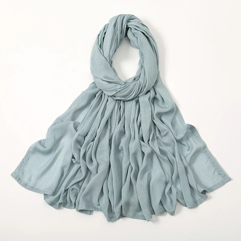 Women's Plain Modal Hijab Scarf – Lightweight Everyday Headscarf