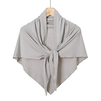 Jersey Triangle Hijab Scarf – Soft Solid Color Shawl & Head Wrap (Single & 2-Piece Sets)