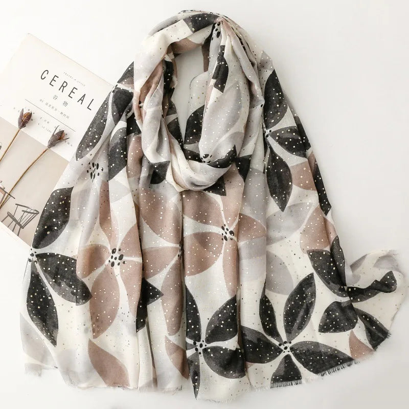Printed Tassel Hijab Scarf & Shawl for Women | 88×180cm Bohemian Wrap | 60 Designs