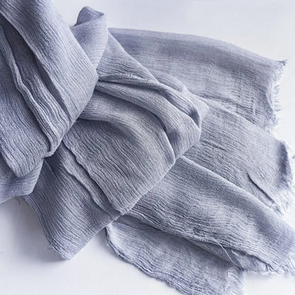Soft Cotton-Viscose Tassel Hijab – 200x90cm Plain Headscarf (60 Colors)