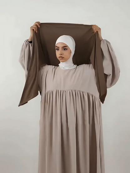 Large Square Hijab Scarf – 145 × 145 cm