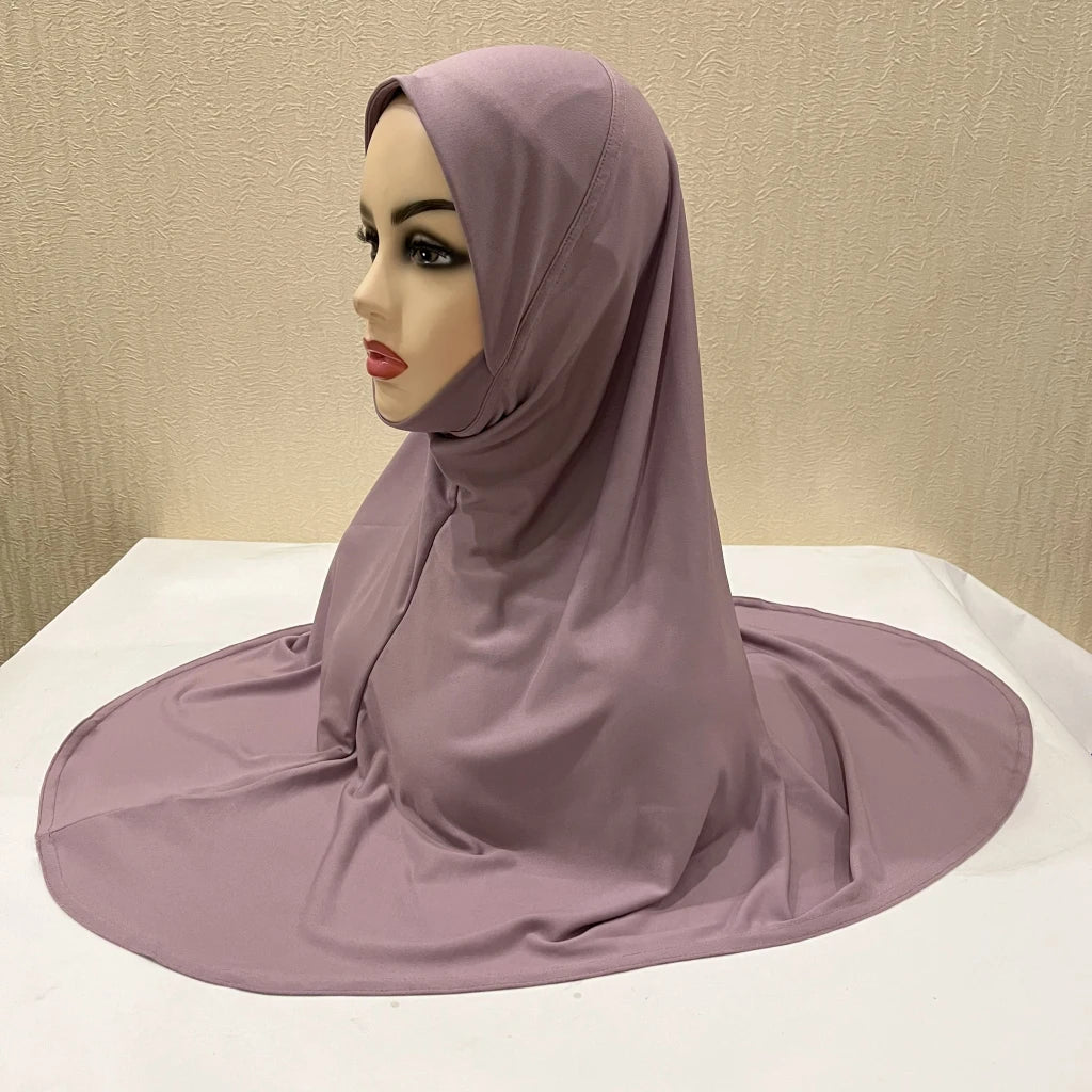 Women's Instant Hijab Scarf – Lightweight Linen Jersey Head Wrap, 13 Colors