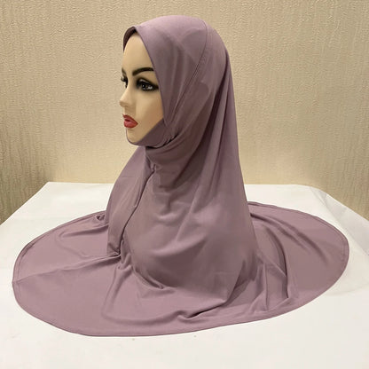Women's Instant Hijab Scarf – Lightweight Linen Jersey Head Wrap, 13 Colors