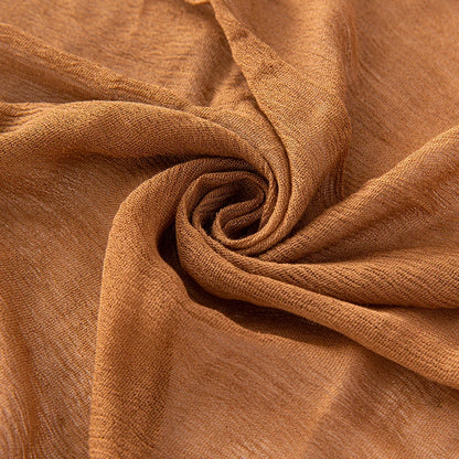 Soft Cotton-Viscose Tassel Hijab – 200x90cm Plain Headscarf (60 Colors)