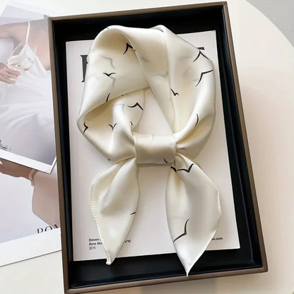 Paisley Print Square Silk-Feel Scarf – Lightweight Neck & Head Wrap for Women (32 Colors)