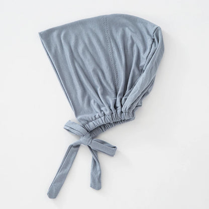 Women's Cotton Jersey Hijab Undercap - Tie Back Inner Cap with 82 Color Options