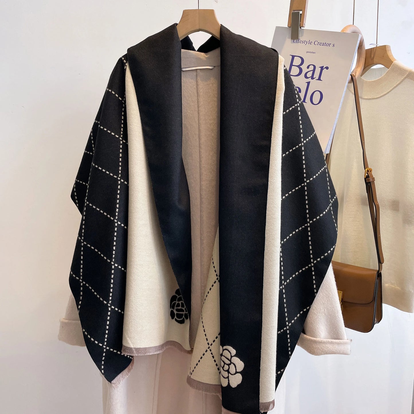 Luxury Plaid Winter Scarf & Shawl for Women | Thick Pashmina Hijab Wrap | 5 Colors
