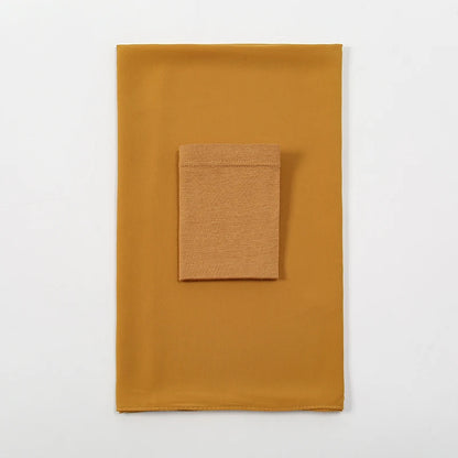 2-Piece Chiffon Hijab & Matching Undercap Set – Plain Shawl with Inner Cap for Women | 42 Colors