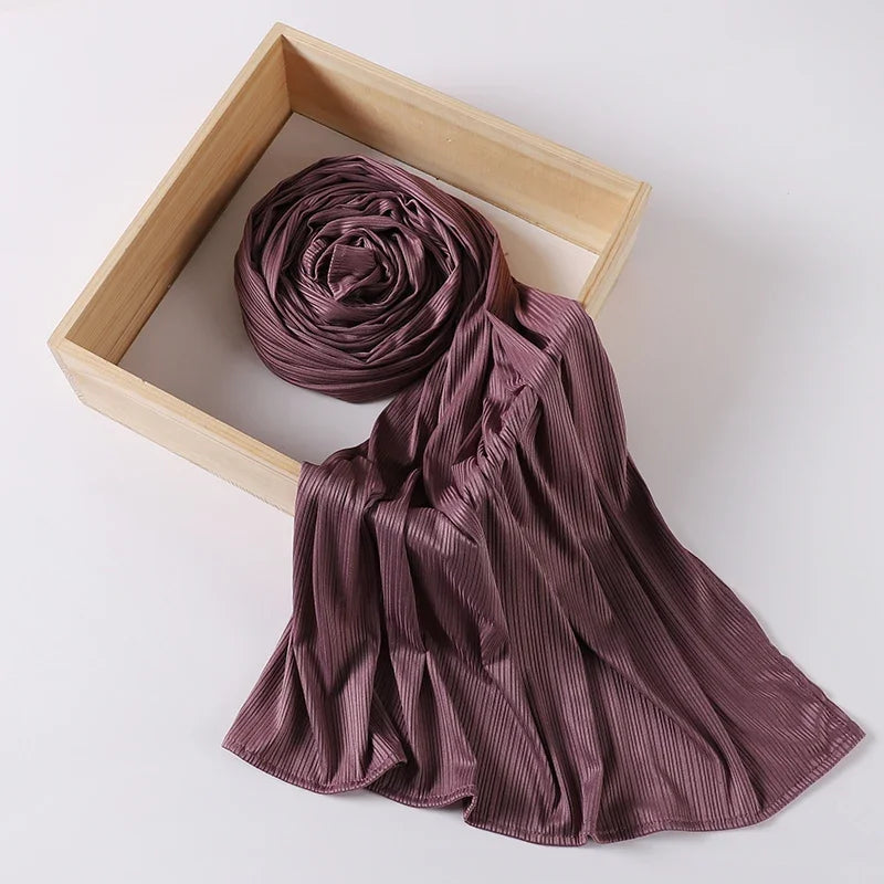 Ribbed Jersey Hijab - Soft Plain Scarf 70x175cm