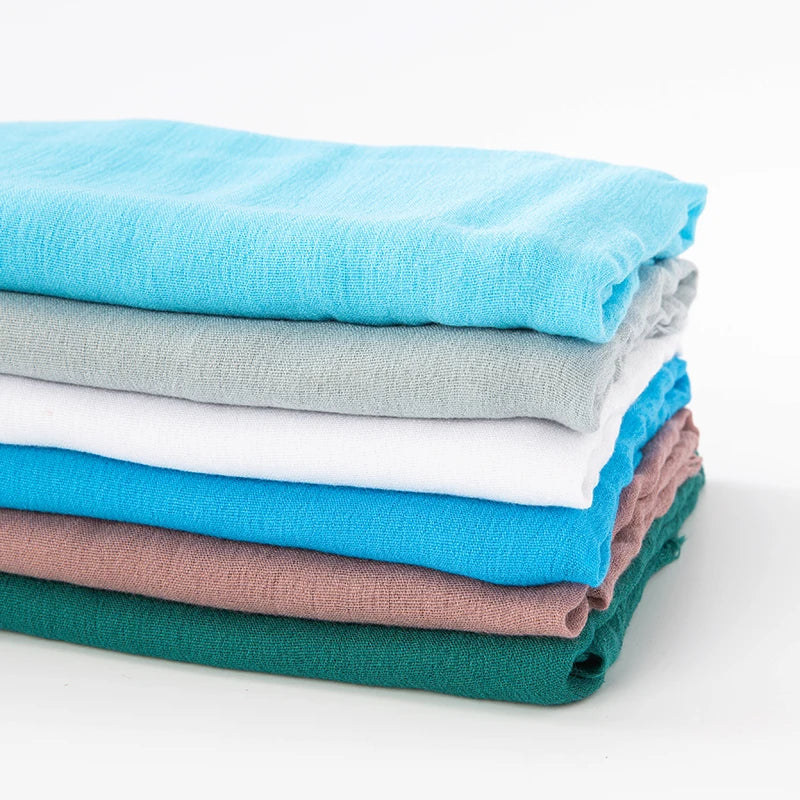 Soft Cotton-Viscose Tassel Hijab – 200x90cm Plain Headscarf (60 Colors)