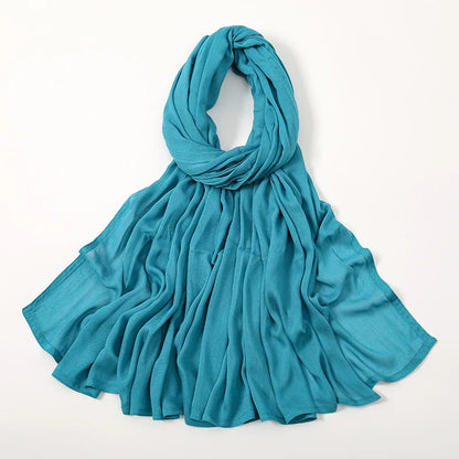 Soft Cotton Hijab for Women | Elegant Muslim Headscarf | 44 Colors | 190×85cm