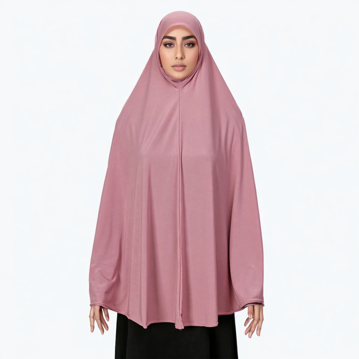 Solid Color Long Hijab Shawl – 130 × 113 cm