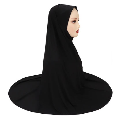 Women's XL Instant Hijab Scarf – Oversized Woven Polyester, 18 Colors
