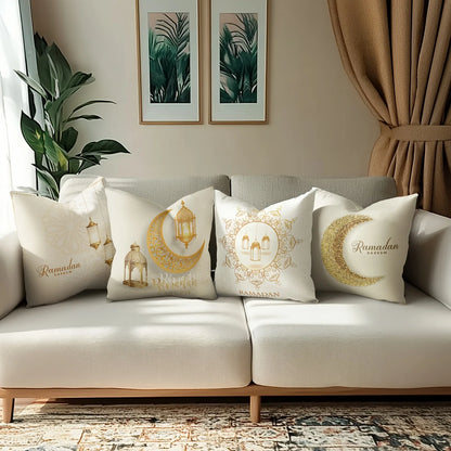 Ramadan & Eid Islamic Cushion Cover – Muslim Decorative Sofa Pillowcase | 8 Designs