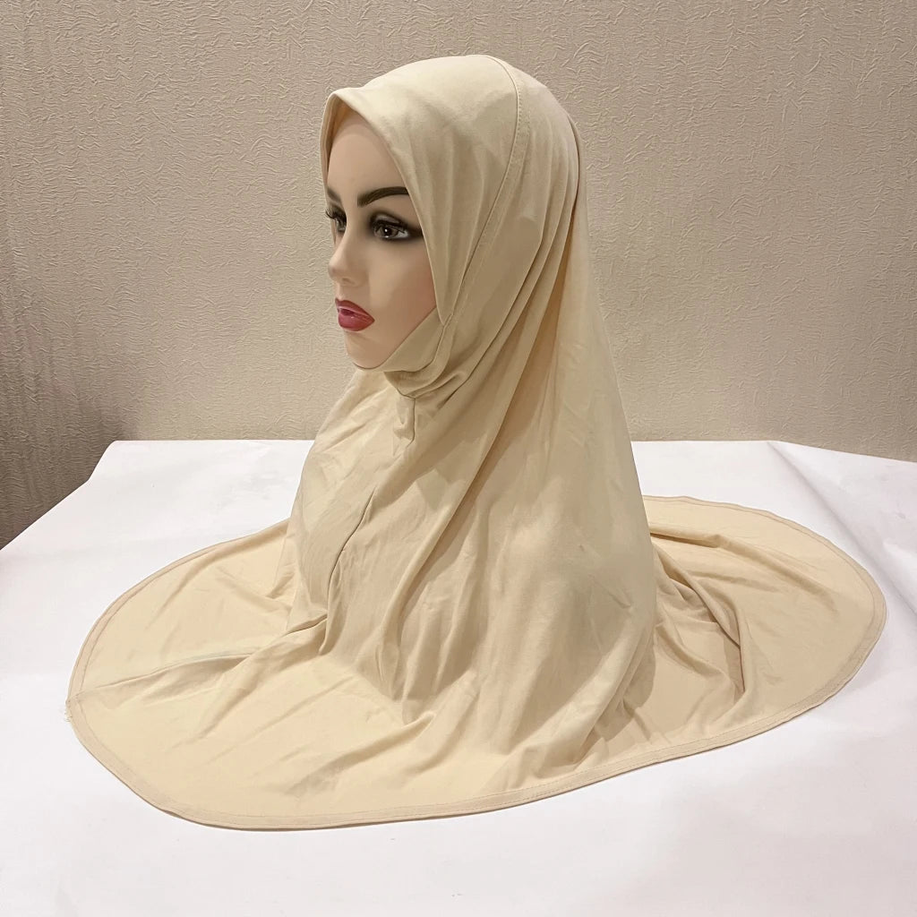 Women's Instant Hijab Scarf – Lightweight Linen Jersey Head Wrap, 13 Colors
