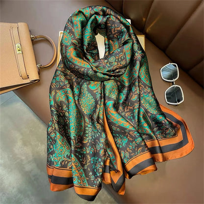 Printed Polyester Hijab Scarf & Shawl - 180x90cm Women's Wrap