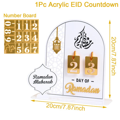 Ramadan Countdown Calendar – Eid Mubarak Home Decoration Ornament