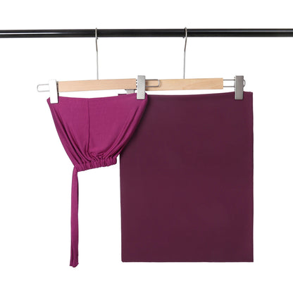 2-Piece Chiffon Hijab & Matching Undercap Set – Plain Shawl with Inner Cap for Women | 42 Colors