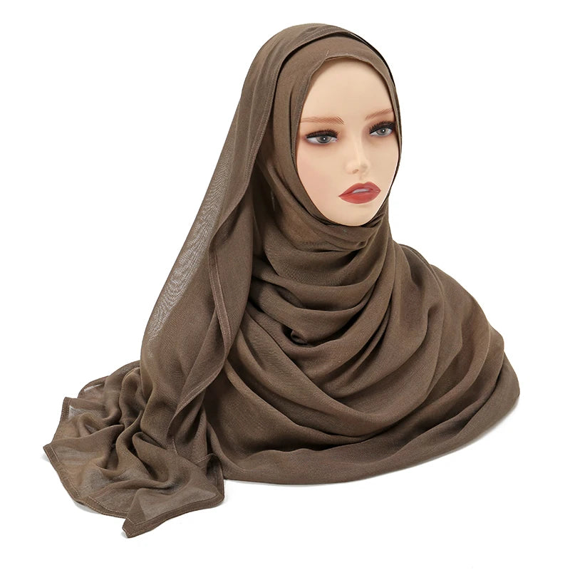 Women's Plain Modal Hijab Scarf – Lightweight Everyday Headscarf
