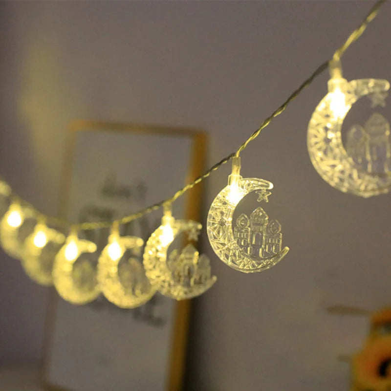 Ramadan LED Birch Tree Light – Star & Moon String Lights, 1.5m 10 LED