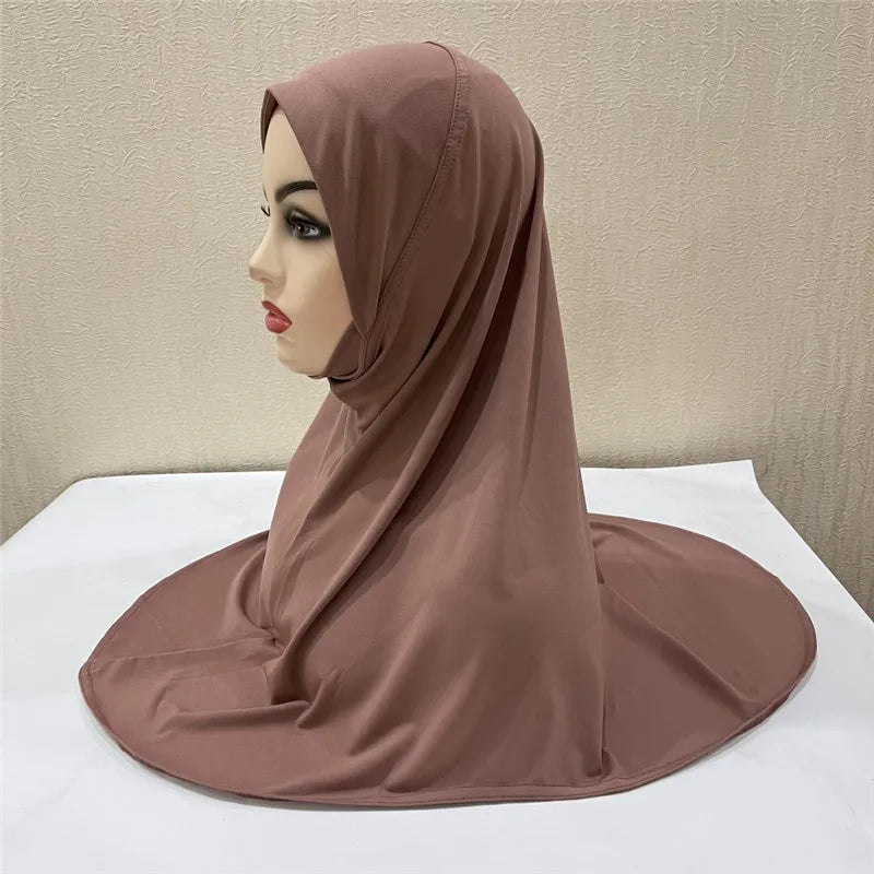 Women's Instant Hijab Scarf – Lightweight Linen Jersey Head Wrap, 13 Colors