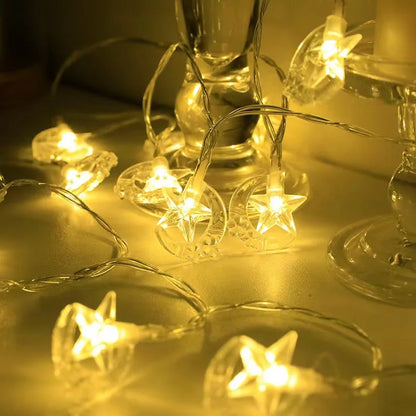 Ramadan LED Birch Tree Light – Star & Moon String Lights, 1.5m 10 LED