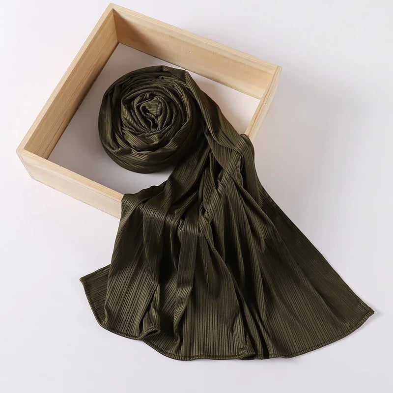 Ribbed Jersey Hijab - Soft Plain Scarf 70x175cm