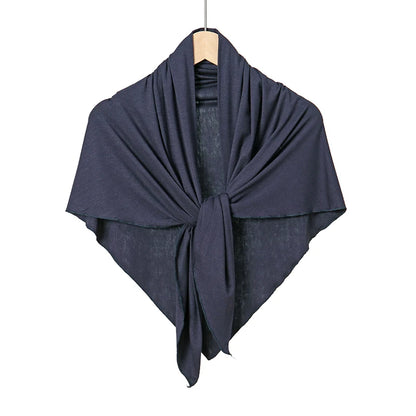 Jersey Triangle Hijab Scarf – Soft Solid Color Shawl & Head Wrap (Single & 2-Piece Sets)