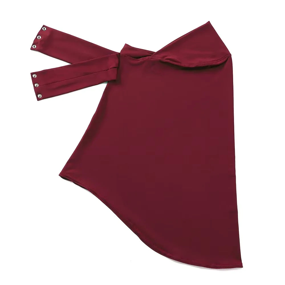 Instant Jersey Hijab Undercap – Full Cover Snap Fastener Head Wrap (16 Colors)