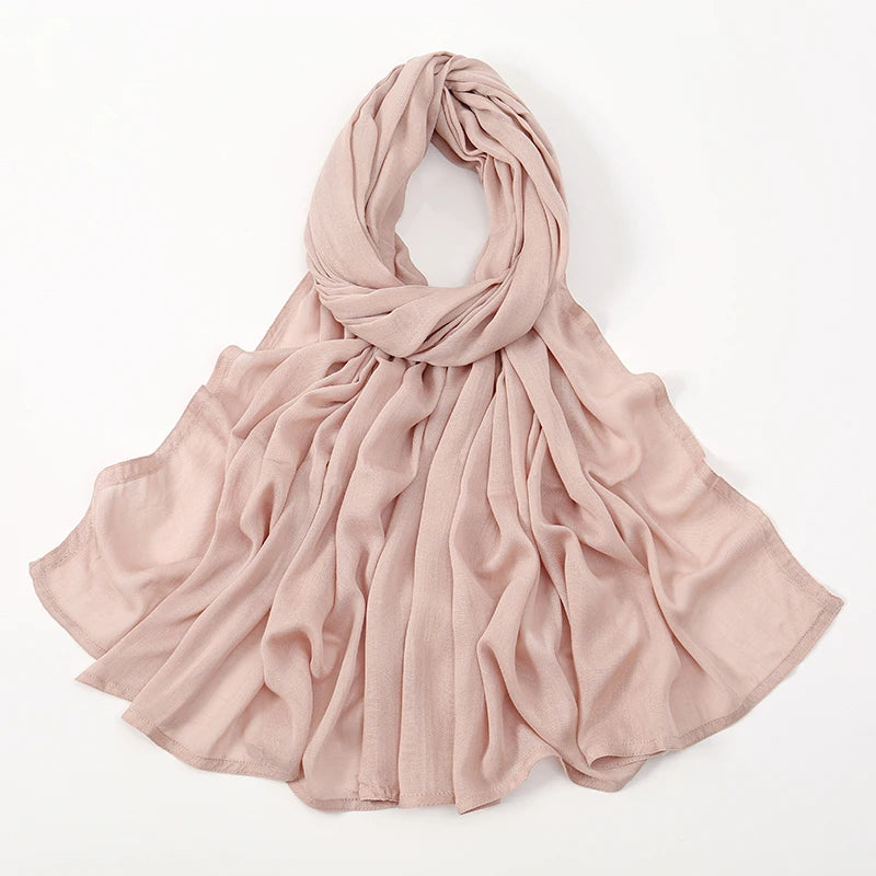 Women's Plain Modal Hijab Scarf – Lightweight Everyday Headscarf
