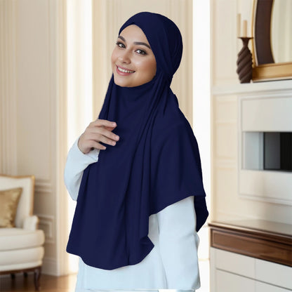 Women's Khimar Hijab with Face Covering – Soft Jersey Niqab Scarf