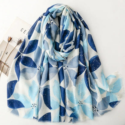 Printed Tassel Hijab Scarf & Shawl for Women | 88×180cm Bohemian Wrap | 60 Designs