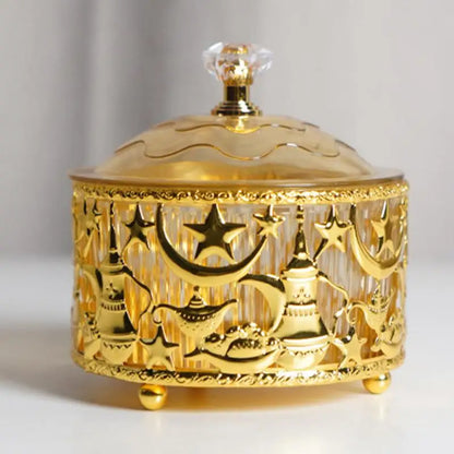 Ramadan Sweets Candy Tray – Middle Eastern Metal Serving Box for Eid & Festive Occasions