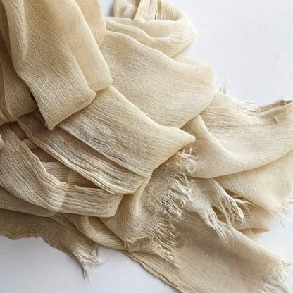Soft Cotton-Viscose Tassel Hijab – 200x90cm Plain Headscarf (60 Colors)