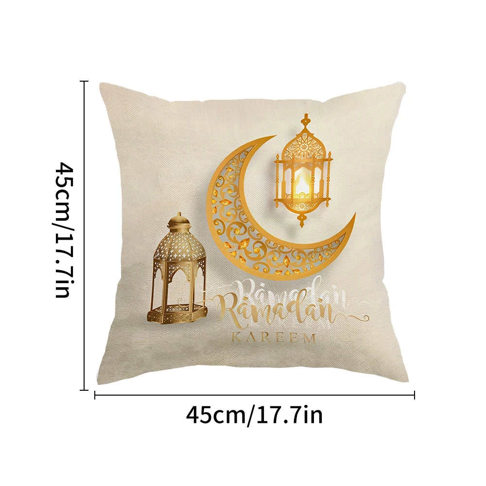 Ramadan & Eid Islamic Cushion Cover – Muslim Decorative Sofa Pillowcase | 8 Designs