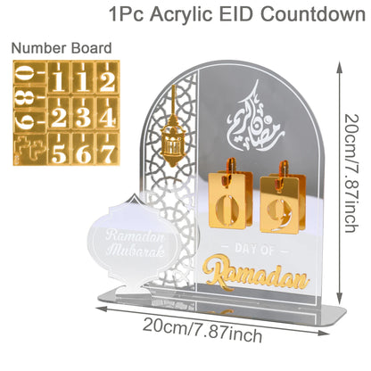 Ramadan Countdown Calendar – Eid Mubarak Home Decoration Ornament
