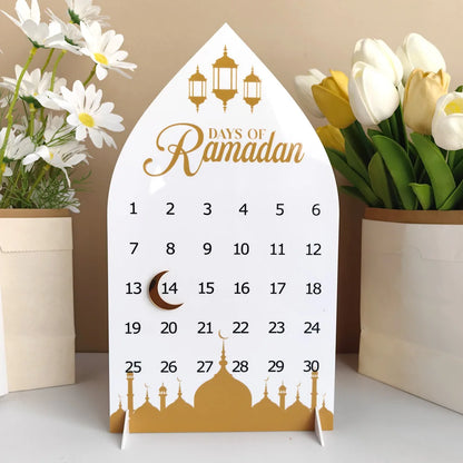 Ramadan Countdown Calendar - 30-Day Acrylic Eid Table Decoration