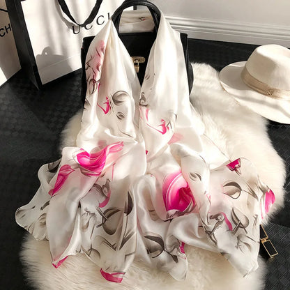 Printed Polyester Hijab Scarf & Shawl - 180x90cm Women's Wrap