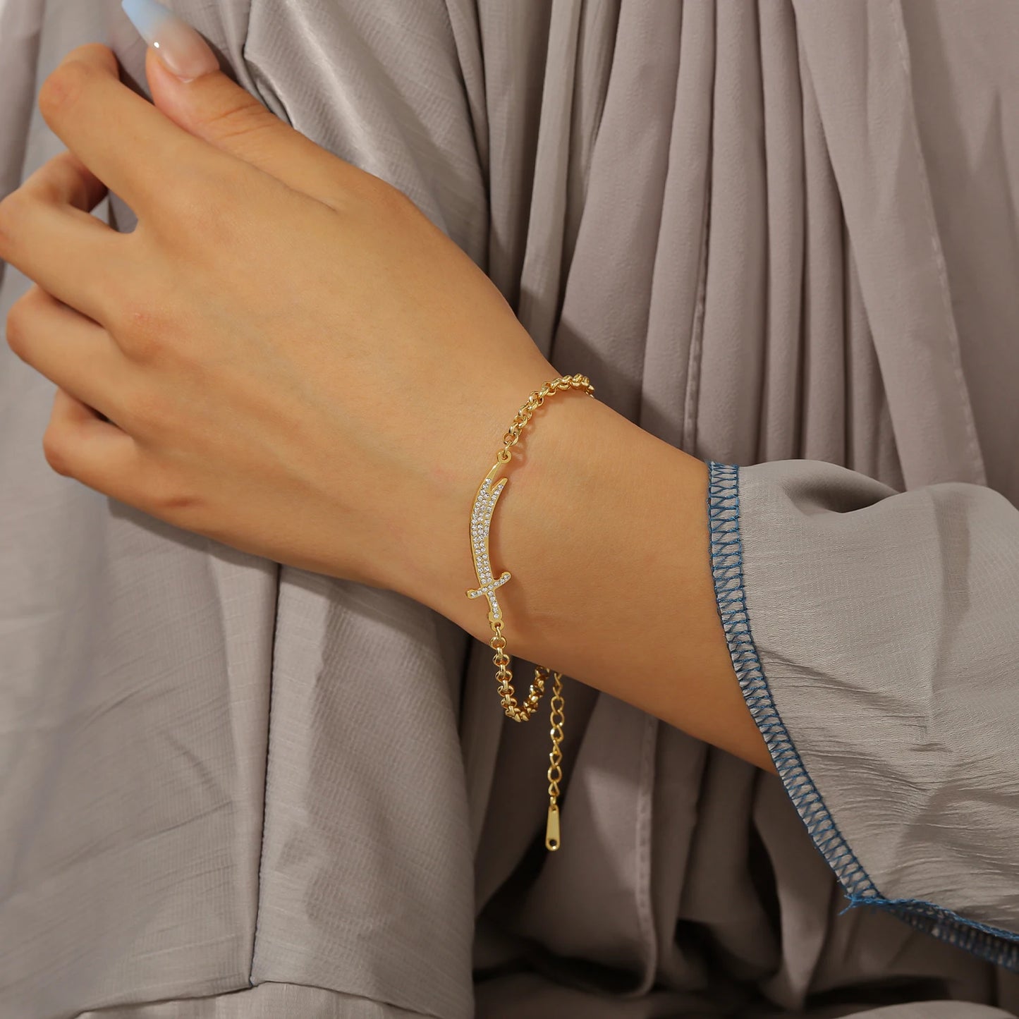 Imam Ali Sword Bracelet - Stainless Steel Chain