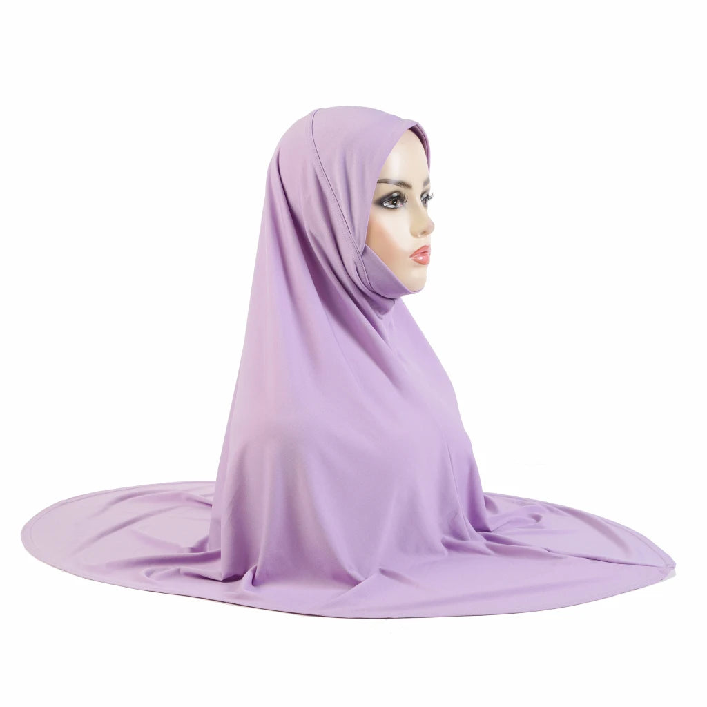 Women's Amira Pull-On Hijab with Chin Part – XL Jersey Inner Scarf