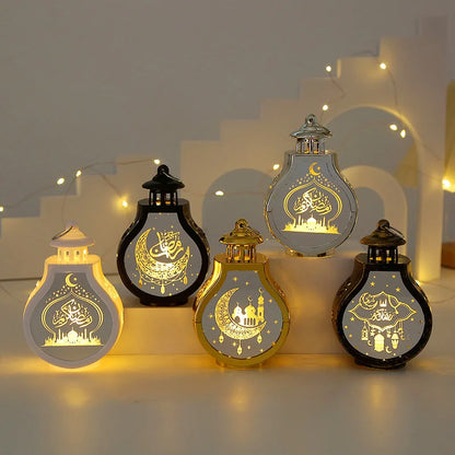 Ramadan LED Candle Lantern – Islamic Flameless Night Light for Eid & Home Decor | 9 Designs