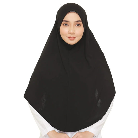 Women's XL Instant Hijab Scarf – Oversized Woven Polyester, 18 Colors