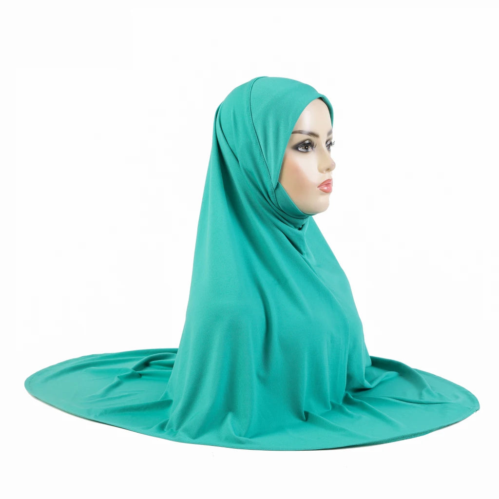 Women's Amira Pull-On Hijab with Chin Part – XL Jersey Inner Scarf