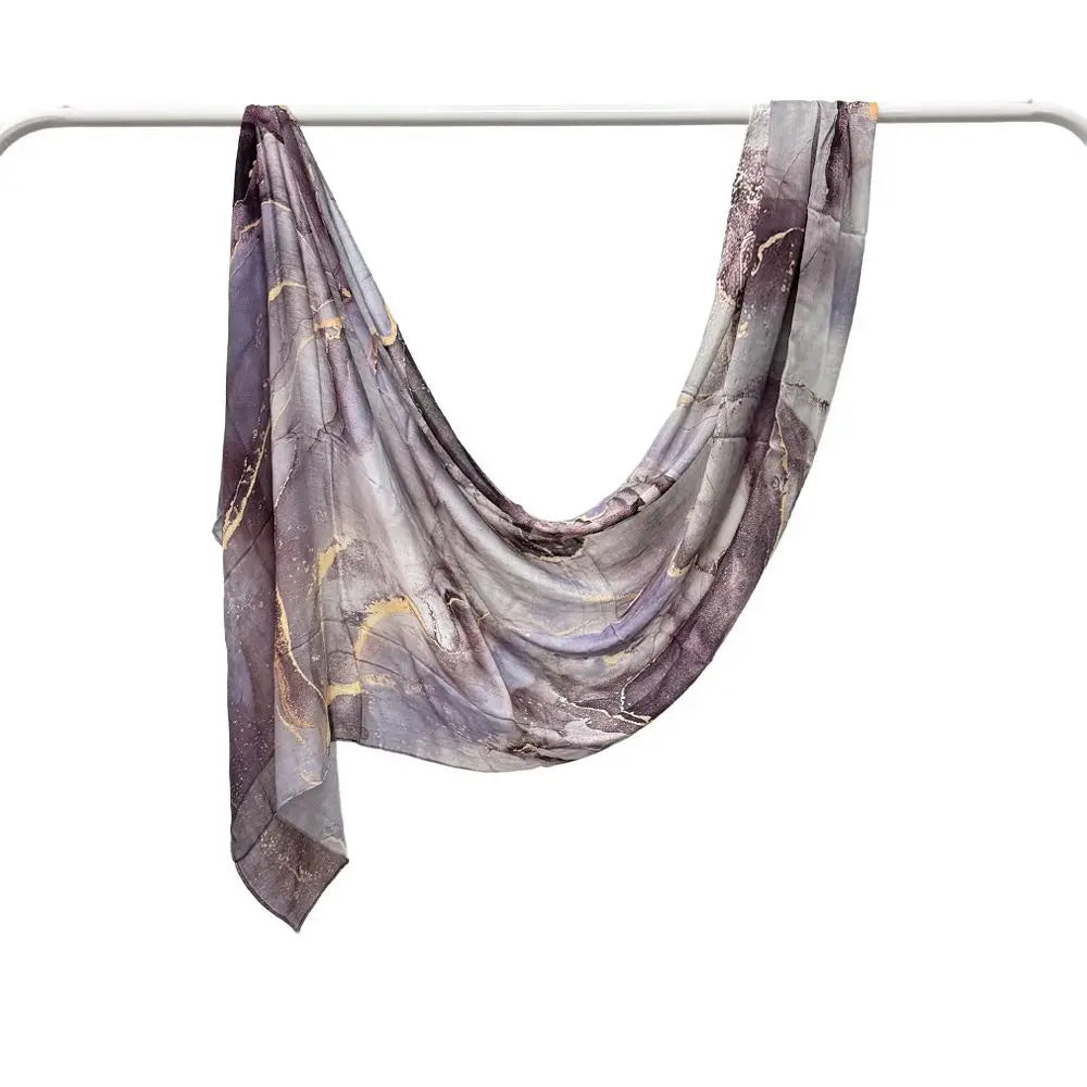 Patterned Voile Hijab Scarf - 170x70cm Modal Headscarf