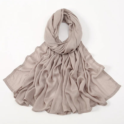 Soft Cotton Hijab for Women | Elegant Muslim Headscarf | 44 Colors | 190×85cm