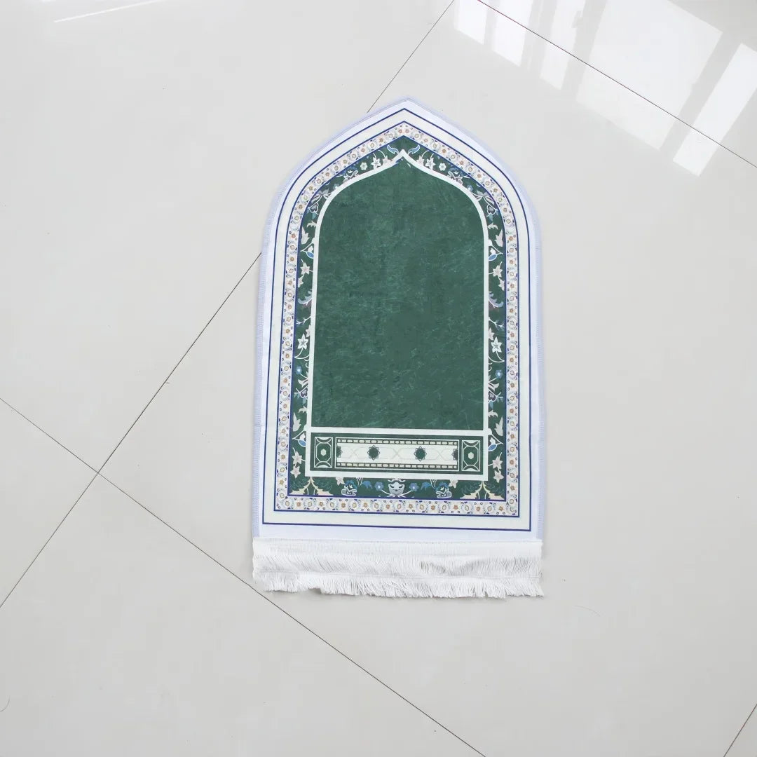 Portable Travel Prayer Mat – Thick Soft Non-Slip Muslim Rug | 35×60cm | 7 Colors & Prints